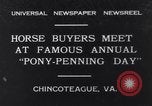 Image of Horse buyers Chincoteague Island Virginia USA, 1931, second 1 stock footage video 65675040715