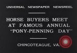 Image of Horse buyers Chincoteague Island Virginia USA, 1931, second 8 stock footage video 65675040715