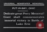Image Perry Memorial Put-In-Bay Ohio USA, 1931, de la seconde 7 séquences d'archives historiques vidéo 65675040718