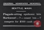 Image of Pole-sitting Seattle Washington USA, 1931, second 1 stock footage video 65675040720