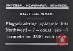 Image of Pole-sitting Seattle Washington USA, 1931, second 6 stock footage video 65675040720