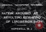 Immagine di Lindbergh rapimento Hopewell New Jersey United States USA, 1932, secondo 4 filmato di repertorio 65675040731