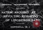 Immagine di Lindbergh rapimento Hopewell New Jersey United States USA, 1932, secondo 8 filmato di repertorio 65675040731