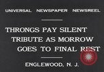 Standbild Senator Dwight Morrow Trauerzug Englewood New Jersey USA, 1931, aus Sekunde 4 historischem Filmmaterial Videoclip 65675040733