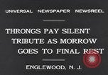 Standbild Senator Dwight Morrow Trauerzug Englewood New Jersey USA, 1931, aus Sekunde 5 historischem Filmmaterial Videoclip 65675040733