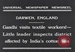 Standbild Mohandas Karamchand Gandhi visits England Darwen England United Kingdom, 1931, aus Sekunde 5 historischem Filmmaterial Videoclip 65675040736