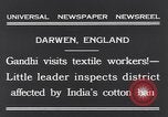 Standbild Mohandas Karamchand Gandhi visits England Darwen England United Kingdom, 1931, aus Sekunde 8 historischem Filmmaterial Videoclip 65675040736
