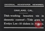 Immagine di Il lavaggio delle stoviglie contest Oakland California USA, 1931, secondo 5 filmato di repertorio 65675040745