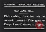 Immagine di Il lavaggio delle stoviglie contest Oakland California USA, 1931, secondo 8 filmato di repertorio 65675040745