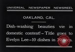 Immagine di Il lavaggio delle stoviglie contest Oakland California USA, 1931, secondo 12 filmato di repertorio 65675040745