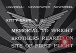 Image of Memorial to Wright Brothers erected Kitty Hawk North Carolina USA, 1932, second 8 stock footage video 65675040755