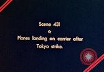 Image of Navy fighter aircraft landing on USS Essex Pacific Theater, 1945, second 4 stock footage video 65675040813