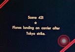 Image of Navy fighter aircraft landing on USS Essex Pacific Theater, 1945, second 8 stock footage video 65675040813