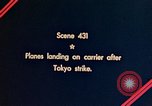 Image of Navy fighter aircraft landing on USS Essex Pacific Theater, 1945, second 9 stock footage video 65675040813