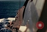Image of Navy fighter aircraft landing on USS Essex Pacific Theater, 1945, second 40 stock footage video 65675040813