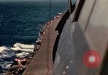 Image of Navy fighter aircraft landing on USS Essex Pacific Theater, 1945, second 41 stock footage video 65675040813