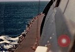 Image of Navy fighter aircraft landing on USS Essex Pacific Theater, 1945, second 43 stock footage video 65675040813
