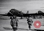 Image of US Army paratroopers jump from C-47 North Africa, 1942, second 6 stock footage video 65675040824