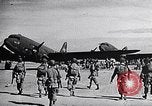 Image of US Army paratroopers jump from C-47 North Africa, 1942, second 9 stock footage video 65675040824