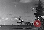 Image of F4U Corsair noses over Pacific Theater, 1943, second 34 stock footage video 65675040834