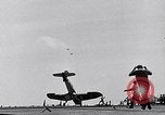 Image of F4U Corsair noses over on landing Pacific Theater, 1943, second 50 stock footage video 65675040837