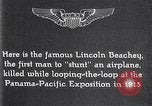 Image of Lincoln Beachey San Francisco California USA, 1915, second 40 stock footage video 65675040856