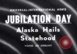 Image of Alaska approved for statehood Anchorage Alaska USA, 1958, second 1 stock footage video 65675040888