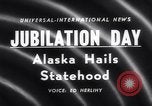 Image of Alaska approved for statehood Anchorage Alaska USA, 1958, second 4 stock footage video 65675040888