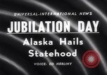 Image of Alaska approved for statehood Anchorage Alaska USA, 1958, second 5 stock footage video 65675040888