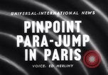 Standbild Fallschirm Wettbewerb Paris Frankreich, 1958, aus Sekunde 1 historischem Filmmaterial Videoclip 65675040894