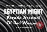 Immagine di Display di armi Suez Egitto, 1956, secondo 3 filmato di repertorio 65675040940