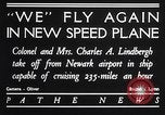 Image of Charles and Anne Lindbergh fly a Lockheed Altair airplane Newark New Jersey USA, 1930, second 4 stock footage video 65675041067