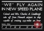 Image of Charles and Anne Lindbergh fly a Lockheed Altair airplane Newark New Jersey USA, 1930, second 10 stock footage video 65675041067