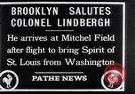 Standbild Charles Lindbergh Ansprüche Orteig-preis für Brooklyn New York City USA, 1927, aus Sekunde 3 historischem Filmmaterial Videoclip 65675041074