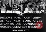 Standbild Charles Lindbergh ticker tape Parade New York City USA, 1927, aus Sekunde 4 historischem Filmmaterial Videoclip 65675041075