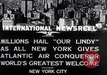 Standbild Charles Lindbergh ticker tape Parade New York City USA, 1927, aus Sekunde 7 historischem Filmmaterial Videoclip 65675041075