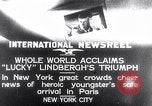 Standbild Charles Lindbergh Atlantikflug Paris Frankreich, 1927, aus Sekunde 1 historischem Filmmaterial Videoclip 65675041076