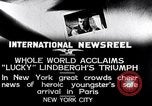 Standbild Charles Lindbergh Atlantikflug Paris Frankreich, 1927, aus Sekunde 3 historischem Filmmaterial Videoclip 65675041076