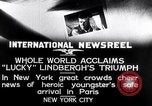 Standbild Charles Lindbergh Atlantikflug Paris Frankreich, 1927, aus Sekunde 4 historischem Filmmaterial Videoclip 65675041076