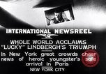 Standbild Charles Lindbergh Atlantikflug Paris Frankreich, 1927, aus Sekunde 6 historischem Filmmaterial Videoclip 65675041076