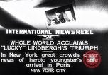 Standbild Charles Lindbergh Atlantikflug Paris Frankreich, 1927, aus Sekunde 7 historischem Filmmaterial Videoclip 65675041076