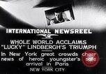 Standbild Charles Lindbergh Atlantikflug Paris Frankreich, 1927, aus Sekunde 10 historischem Filmmaterial Videoclip 65675041076