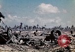 Image of Marines eliminate last Japanese defenders on Eniwetok Eniwetok Atoll Marshall Islands, 1944, second 24 stock footage video 65675041091