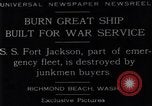 Image navire de guerre Richmond Beach Washington United States USA, 1929, de la seconde 16 séquences d'archives historiques vidéo 65675041241