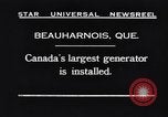 Standbild Kraftwerk Beauharnois Beauharnois Quebec Kanada, 1931, aus Sekunde 3 historischem Filmmaterial Videoclip 65675041247