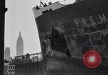Image of Ocean liner Bremen New York City USA, 1934, second 24 stock footage video 65675041262