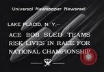 Standbild Bobbahn Lake Placid New York USA, 1934, aus Sekunde 3 historischem Filmmaterial Videoclip 65675041268