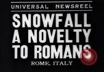 Image of Snow fall Rome Italy, 1935, second 1 stock footage video 65675041271