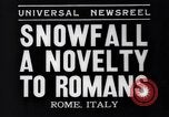 Image of Snow fall Rome Italy, 1935, second 3 stock footage video 65675041271