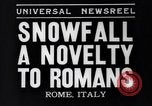 Image of Snow fall Rome Italy, 1935, second 4 stock footage video 65675041271